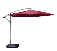 QYYZTQY Parasol 2M/2.2M/2.5M Stripe Beach Umbrella,Garden Umbrella Outdoor Sun Shade with 8 Ribs for Beach/Pool/Patio (Red 2.7M)