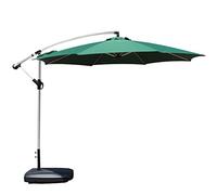 QYYZTQY Parasol,Offset Hanging Cantilever Outdoor Infinite Tilt, Crank Base Patio Offset Umbrellas for Yard, Garden, Deck & Lawn (Green 2.7M)