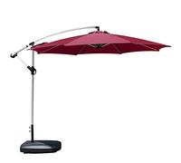 QYYZTQY Parasol,Offset Hanging Cantilever Outdoor Infinite Tilt, Crank Base Patio Offset Umbrellas for Yard, Garden, Deck & Lawn (Red 2.7M)