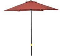 QYYZTQY Parasol Outdoor Sun Shade with 6 Ribs Wine Red 2m Patio Umbrella
