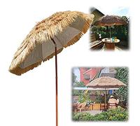 QYYZTQY Parasol Tilt Garden Umbrella Hawaiian Style Raffia Straw Beach Umbrella, Outdoor Sun Shade Parasols For Balcony/Pool/Patio/Terrace ? 2.1M / 6.9 Ft, Large