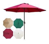 QYYZTQY Parasol,Umbrella 10Ft/9Ft Table Market Umbrella Tie Zhu with Crank Outdoor Sun Protection Portable Detachable for Garden, Lawn & Pool Parasol De D'extérieur Patio