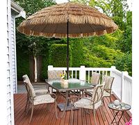 QYYZTQY Parasol5.9 Ft / 1.8m Hawaiian Parasol Beach Umbrella Outdoor Sun Shade For Beach/Pool/Patio Umbrellas Round Sunscreen Tilting Garden Parasol