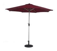 QYYZTQY Parasols 9-Feet Patio Outdoor Garden Table Umbrella with Crank, Portable Sun Shelter for Market Deck Porch Backyard Pool Side (Wine Red A)