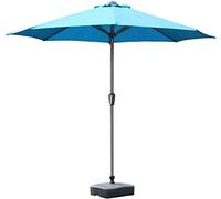 QYYZTQY Parasols 9Ft/2.7M Patio - Outdoor Market Table Umbrella with Crank for Garden, Deck, Backyard and Pool Side (Blue A)