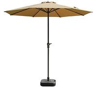 QYYZTQY Parasols 9Ft/2.7M Patio - Outdoor Market Table Umbrella with Crank for Garden, Deck, Backyard and Pool Side (Khaki A)