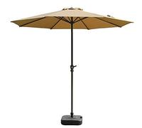 QYYZTQY Parasols 9ft/2.7m Patio Umbrella Outdoor Market Table with Crank for Garden, Deck, Backyard and Pool Side (Khaki ? 9ft/270cm)