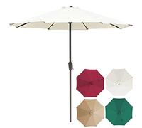 QYYZTQY Parasols Patio Umbrella 10Ft Outdoor Garden Parasol Pool with Crank Sun Protection Ventilation,Outdoor Table Market 8 Sturdy Ribs Patio,Lawn Without B (Cream 9ft(270CM))