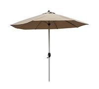 QYYZTQY Patio Garden Parasol, Outdoor Umbrella with Crank Handle, Beach Parasol UV Protection and Windproof, 8 Ribs, Market Umbrella for Lawn, Deck, Backyard, Pool, 2.7m, Brown