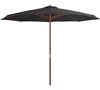 QYYZTQY Patio Terrace Protection Umbrellas, Parasols with Wood Poles Anthracite Family Lawn Garden Living Outdoor Umbrella Sunshade
