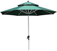 QYYZTQY Patio Umbrella Outdoor Patio Parasol Family Porch Deck Backyard Beach Camping,Round Double Top Garden Patio Umbrella