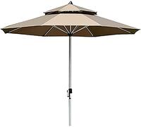 QYYZTQY Patio Umbrella Outdoor Patio Parasol Family Porch Deck Backyard Beach Camping,Round Double Top Garden Patio Umbrella