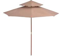 QYYZTQY Patio Umbrella Parasol Outdoor Parasol Taupe Patio Umbrella Outdoor Cantilever Garden Umbrella Double Top Offset Hanging Umbrella