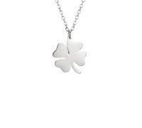 QYYZTQY Patricks Day Necklaces, 925 Sterling Silver Shamrock Lucky Necklace Three Leaf Heart Trinity Knot Irish Patrick Symbol Charm Religious Amulet - Green Beads Patricks Day,