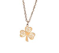 QYYZTQY Patricks Day Necklaces, 925 Sterling Silver Shamrock Lucky Necklace Three Leaf Heart Trinity Knot Irish Patrick Symbol Charm Religious Amulet - Green Beads Patricks Day,