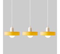 QYYZTQY Pendant Lights Set of 3 Kitchen Island Pendant Light Round Glass Hanging Lamp Nordic Drop Ceiling Lighting Fixture Dining Table Cafe Bar Suspension Lamps E27 Chandelier