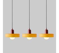 QYYZTQY Pendant Lights Set of 3 Kitchen Island Pendant Light Round Glass Hanging Lamp Nordic Drop Ceiling Lighting Fixture Dining Table Cafe Bar Suspension Lamps E27 Chandelier