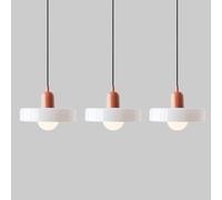 QYYZTQY Pendant Lights Set of 3 Kitchen Island Pendant Light Round Glass Hanging Lamp Nordic Drop Ceiling Lighting Fixture Dining Table Cafe Bar Suspension Lamps E27 Chandelier