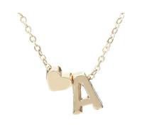 QYYZTQY Pendant Necklace for Women Dainty Necklaces A Alphabet Initial Teen Filled
