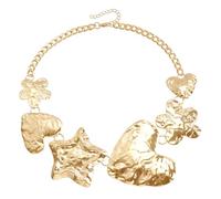 QYYZTQY Pendant Women Metal Style Necklace Geometric Exaggerated Trendy Star Flower Chains for