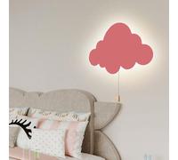 QYYZTQY Pink Wall Lamp with Pull Cord USB Rechargeable Battery Operated for Kids Living Room (Warm Light)