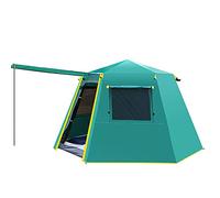 QYYZTQY Pop Up Family 3-4 Person Automatic Waterproof Windproof Portable Cabana Tent for Camping Hiking Mountaineering, Green