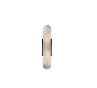 QYYZTQY Postmodern Natural Marble Led Wall Lamp Hardware Parlor Bedroom Bedside Club Study Indoor Wall Lighting, Wall Sconces (Color : Black, Size : Nature White(3500-5500K))