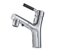 QYYZTQY Pull-out Single Handle Basin Mixer Tap of Hot and Cold Water, Brass Lavatory Aerator Bathroom Sink Faucet,Sink Faucet