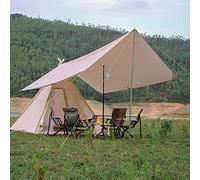 QYYZTQY Pyramid Indian with Sun Shelter 3-4 People Family Waterproof Outdoor Cotton Luxury Yurt Tent for Mountaineering Hiking Camping