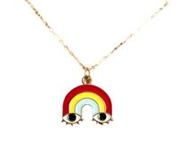 QYYZTQY Rainbow Necklace For Women, Colorful Summer Rainbow Choker - Pride Beads Rainbow Heart Necklace, Rainbow Bridge Necklace For Birthday Valentine Gifts