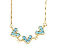 QYYZTQY Rainbow Necklace For Women, Romantic Small Pink Heart Necklace Crystal Necklace Rainbow Jewelry, Rainbow Heart Necklace, Rainbow Bridge Necklace