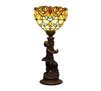 QYYZTQY Reading Lamp Table Lamp Baroque Creative Table Light Stained Glass Nightstand Bedside Bedroom Desk Lamp Restaurant Bar Table Lamp Warm as Ever