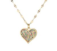 QYYZTQY Red Heart Necklace For Women, Red Heart Love Pendant Necklace Long Chains Collar Lovers Gift Boho - Red Heart Pendant Necklace, Heart Necklace, Heart Glass Pendant