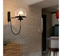 QYYZTQY Retro Indoor Lamp Industrial Glass Lampshade Nordic Creative Iron Wall (Not Included) for Bedroom Living Room Restaurant (Copper)