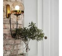 QYYZTQY Retro Indoor Lamp Industrial Glass Lampshade Nordic Creative Iron Wall (Not Included) for Bedroom Living Room Restaurant (Copper)