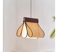 QYYZTQY Retro Rattan Weaving Chandeliers Living Dining Bedroom Decoration Home Pendant Lights Indoor Fixtures