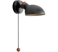 QYYZTQY Retro Reading Wall Black Wall Lamp LED Wall Light with Pull Chain Adjustable Metal Light Fixture for Farmhouse Bedside Bedroom Living Room