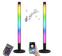 QYYZTQY RGB Color Change Table Lamp with Cable and Plug Smart App Remote Control dimmable Music Small Desk Light Gaming ambiance Backlight for Living Room TV Room Bedroom playroom Night Lights,2pack