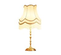QYYZTQY Romantic French Copper Fabric Desk Lamp European High-End Rustic Countryside Farmhouse Desk Light Living Room Study Dressing Table Table Lamp Hotel Front Desk B&B Coffee Shop Lighting Fixture