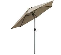 QYYZTQY Round Garden Outdoor Parasol Sun Shade with Tilt Crank Brown Patio Umbrella