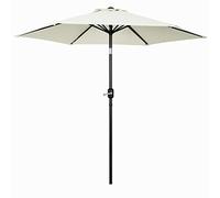 QYYZTQY Round Garden Parasol 2.5M Sun Shade Outdoor Crank Tilt Beige Patio Umbrella
