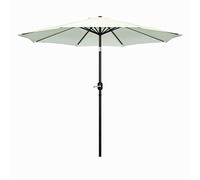 QYYZTQY Round Garden Parasol Sun Shade Outdoor Beach Crank Tilt Beige Patio Umbrella