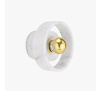 QYYZTQY Round Wall Light LED Marble Lampshade Wall Lamp Warm White Flush Mount Wall for Living Room Bedroom Bedside Hallway Decorative