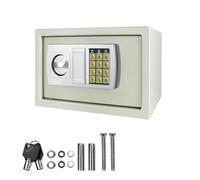 QYYZTQY Safebox for Home, Electronic Security Safe with Digital Keypad and Emergency Overide Key/White/8.5L