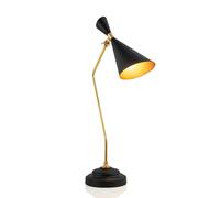 QYYZTQY Scandinavian Hotel Guest Room Front Desk Desk Lamp Creative Black Adjustable Metal Desk Light Living Room Counter Bedroom Study Room Table Lamp Villa Showcase Lighting Fixture