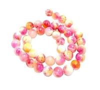 QYYZTQY Shower Curtain Charm Natural Pink Green Yellow and Other Colorsr Jades Smooth Round Beads 4/6/8/10/12mm for Jewelry Making Necklac