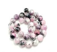 QYYZTQY Shower Curtain Charm Natural Pink Green Yellow and Other Colorsr Jades Smooth Round Beads 4/6/8/10/12mm for Jewelry Making Necklac