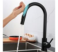 QYYZTQY Shower Head for Bar Farmhouse Commercial, 304 Stainless Steel Kitchen Pull out Touch Sensor Faucet, Smart Induction Hot and Cold Water Mixer Tap, Sink Faucets