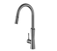 QYYZTQY Shower Head Pull-Down Pull Down Faucets, Single Handle High ARC with Sprayer, Faucet for Kitchen Sink