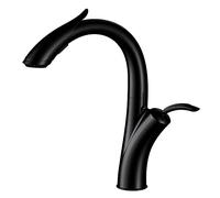 QYYZTQY Shower Head Sink taps Spray Faucet, Cold and Hot Black Hole Single Handle Swivel 360 Degree Water Kitchen Mixer Tap with Pull out